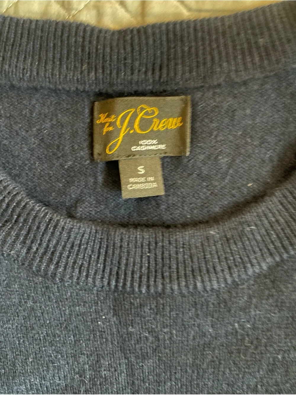 J. CREW Cashmere crewneck sweater in Navy Size S $158 BE895